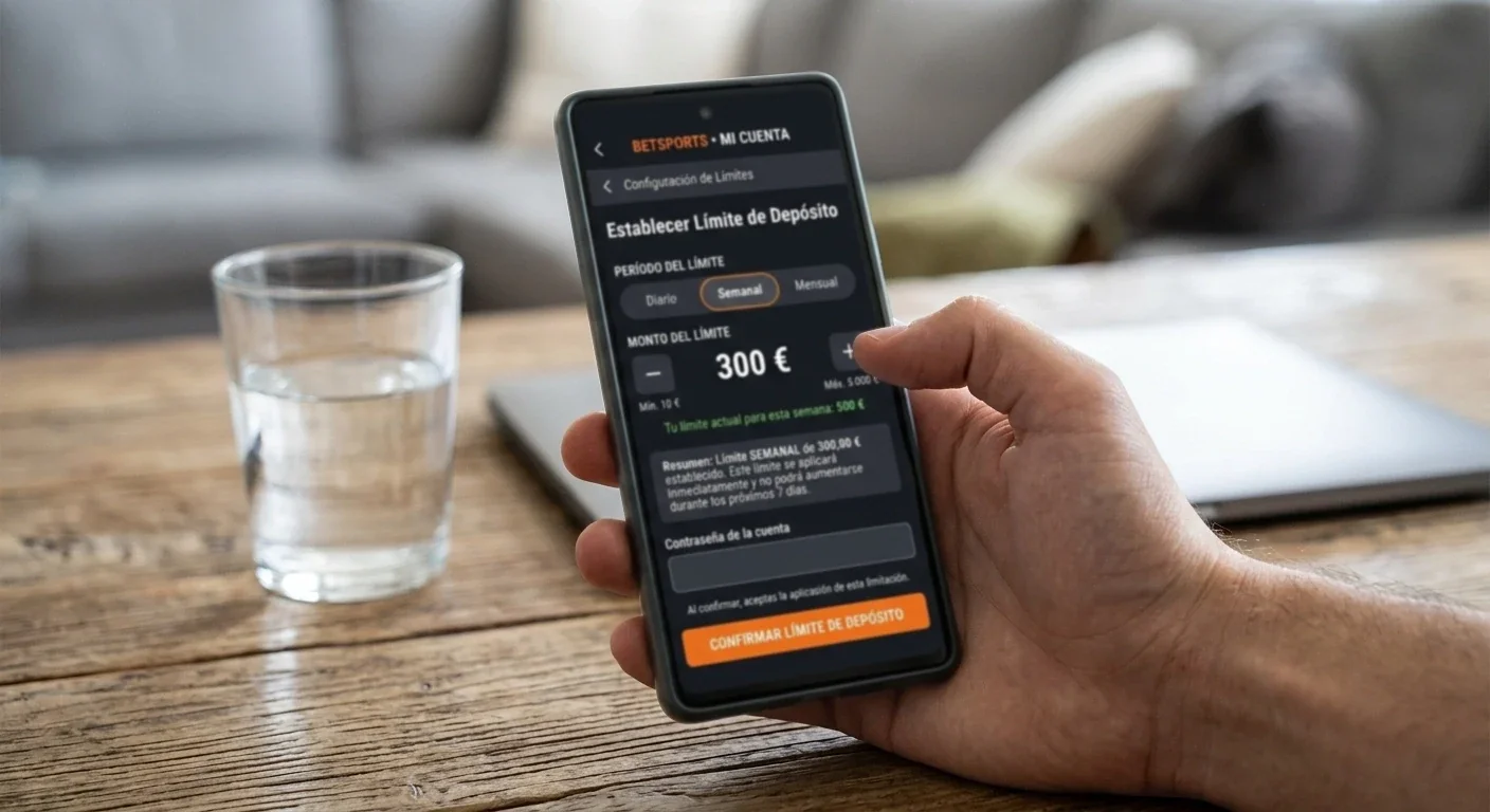 Establecimiento de límites de depósito en plataforma de apuestas