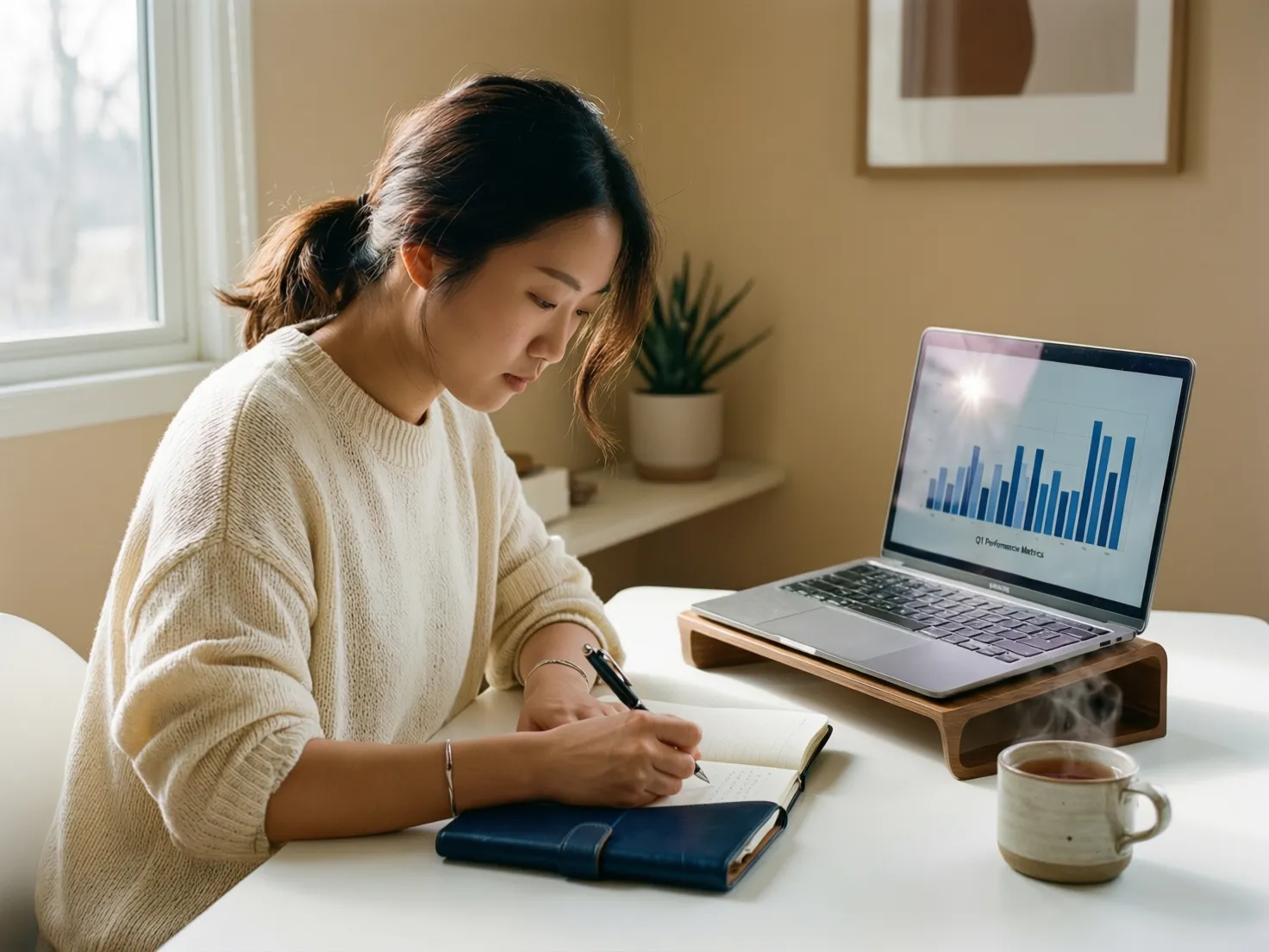Persona analizando opciones de apuestas en un escritorio con notas