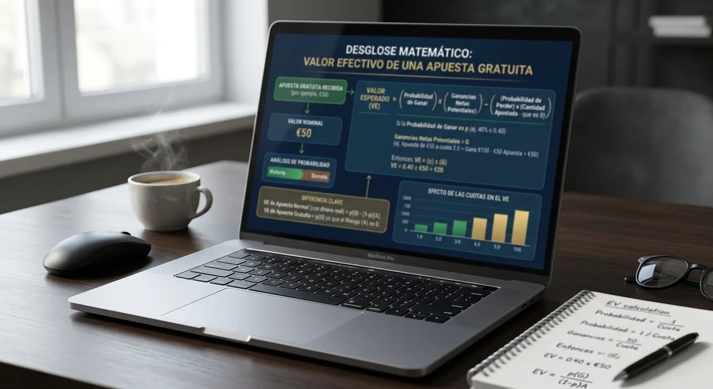 Desglose matemático del valor efectivo de una apuesta gratuita de bienvenida