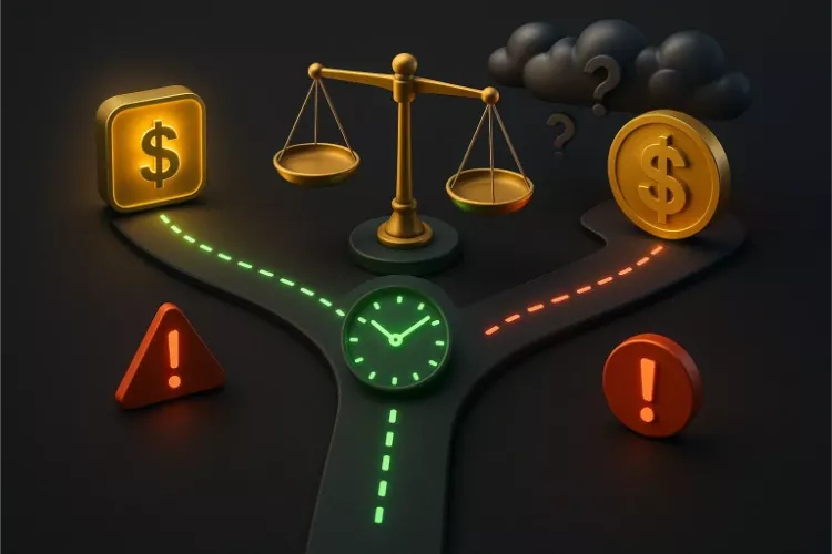 Visualización de la decisión estratégica de cashout mostrando timing óptimo versus decisiones por pánico