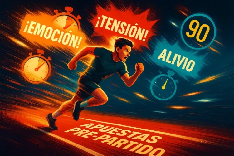 Representación del maratón emocional en apuestas a largo plazo con camino hacia el horizonte