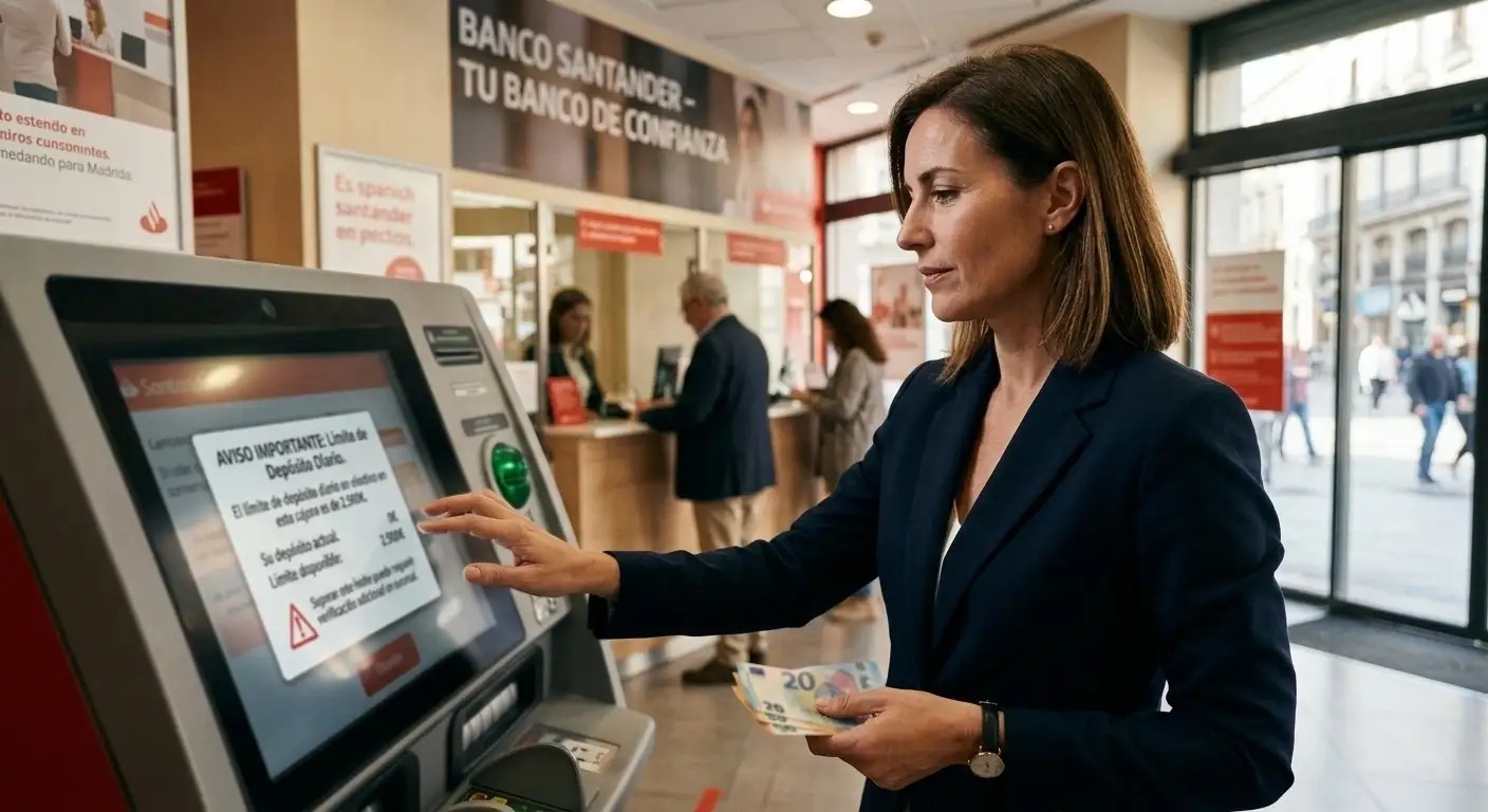 Escena editorial sobre límites de depósito diarios en España