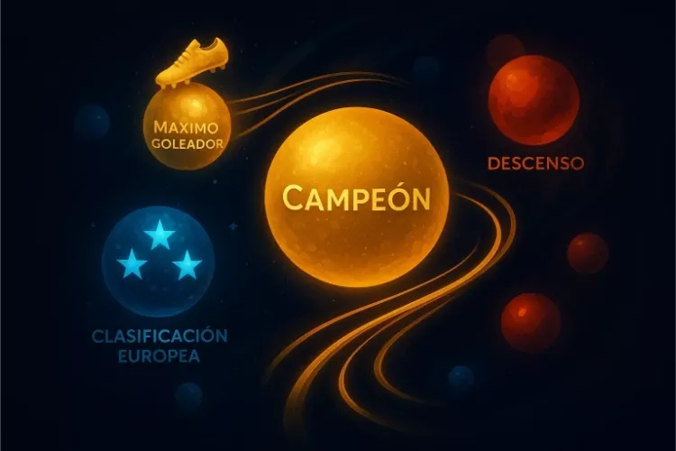 Mercados alternativos de apuestas como máximo goleador, descenso y clasificación europea