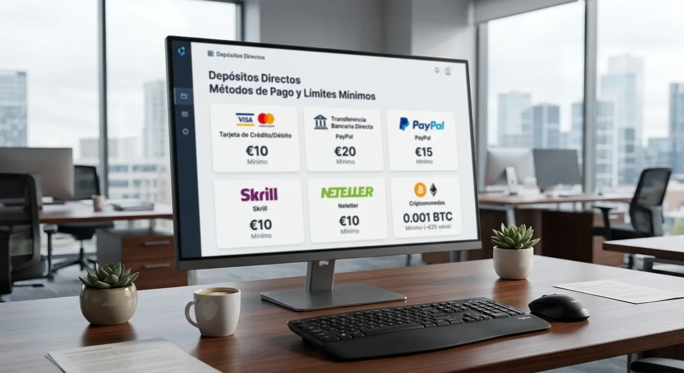 Diferentes métodos de pago y sus límites mínimos reales en depósitos