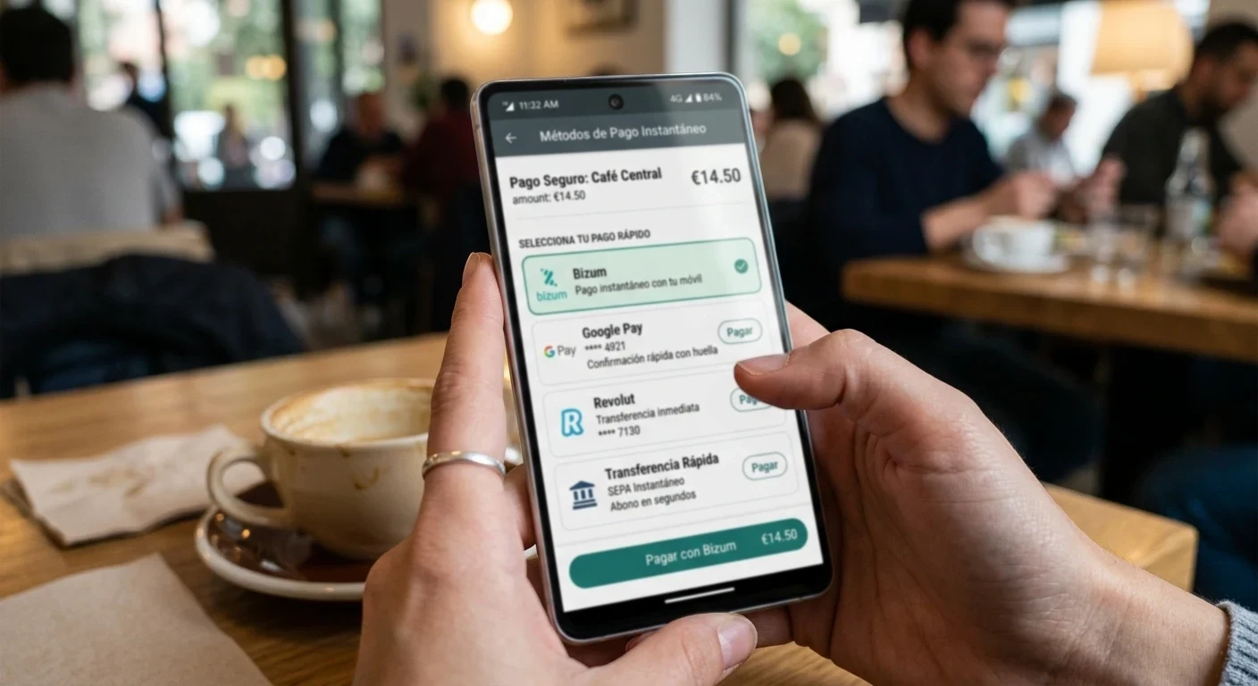 Métodos de pago instantáneo en dispositivo móvil