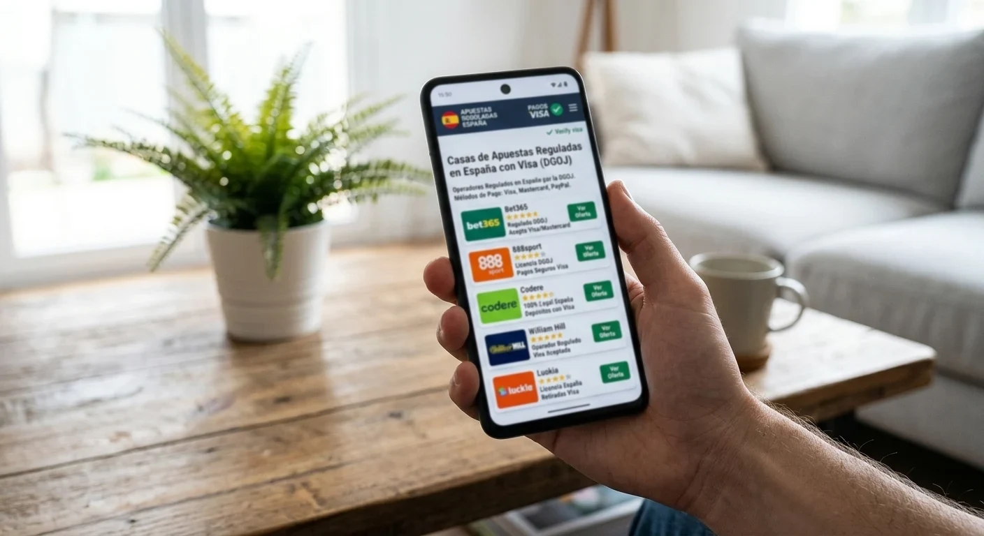 Lista de casas de apuestas reguladas en España que aceptan pagos con Visa