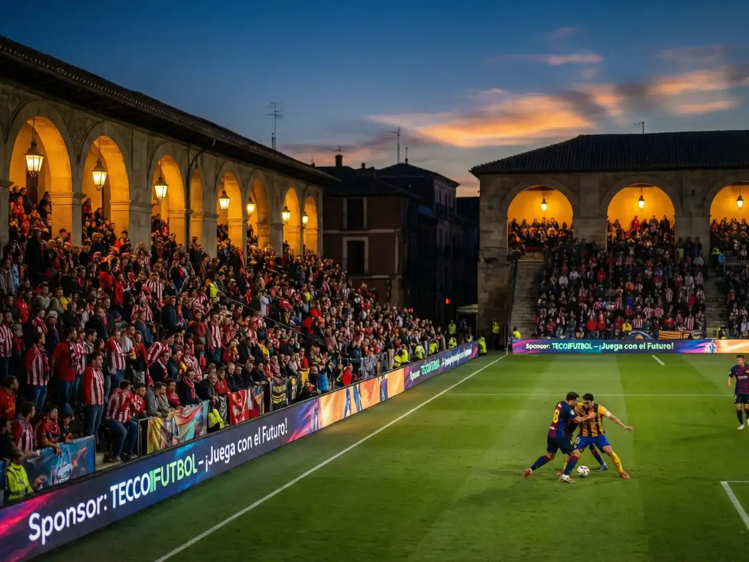Estadio de LaLiga Hypermotion con ambiente de partido