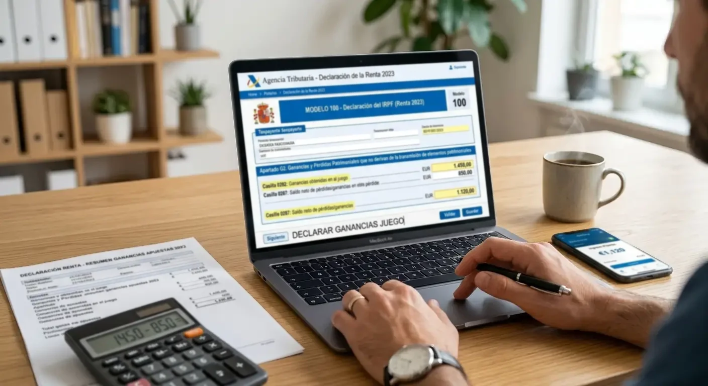 Declaración de ganancias de apuestas en el modelo de IRPF español